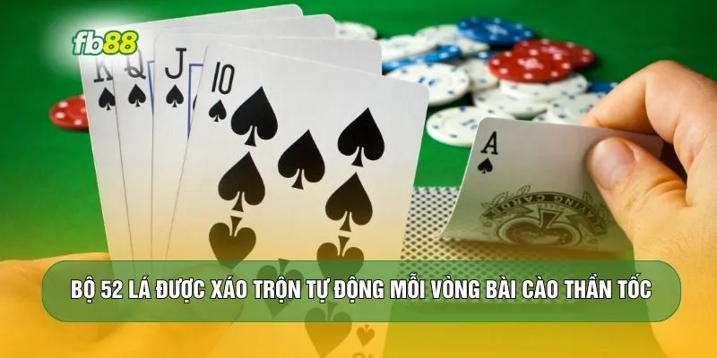 Bộ 52 lá được xáo trộn tự động mỗi vòng bài cào thần tốc