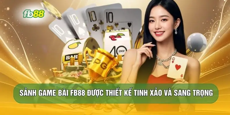 Sảnh game bài FB88 được thiết kế tinh xảo và sang trọng