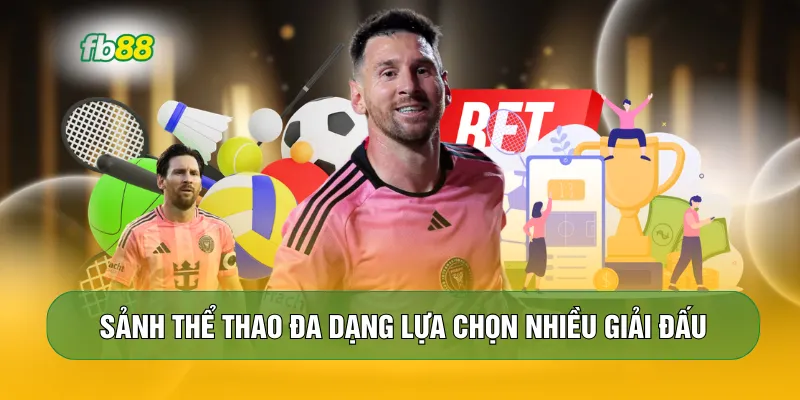 Sảnh thể thao đa dạng lựa chọn nhiều giải đấu