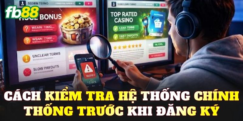Cách kiểm tra hệ thống chính thống trước khi đăng ký
